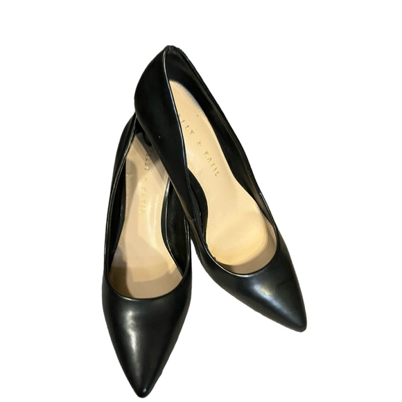 Kelly & Katie Black Slim 3” Heel Pumps Smooth Size 9 - Picture 1 of 10